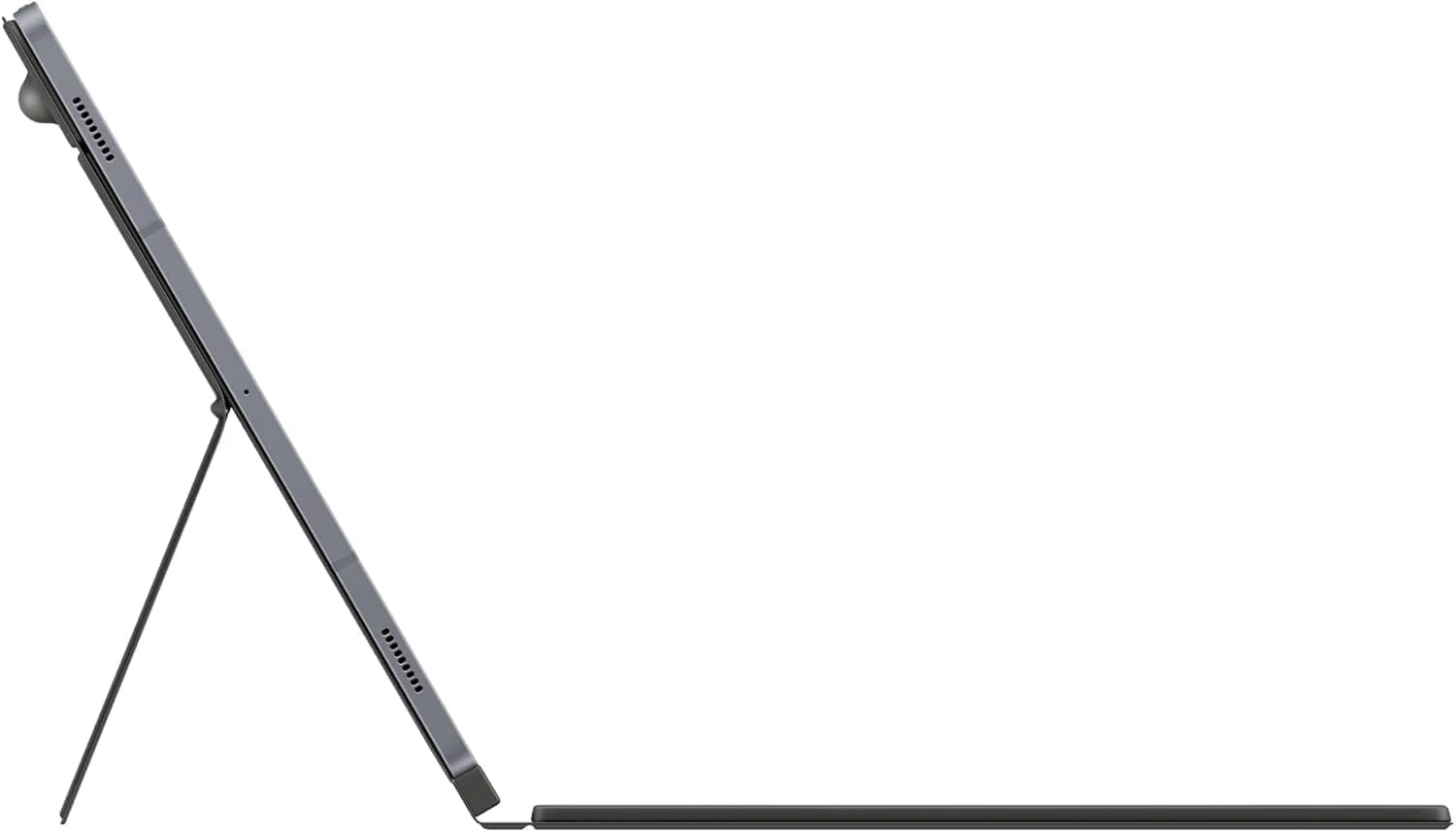 کاور کیبورد سامسونگ مدل EF-DX825 مناسب برای گلکسی تب S10+ و S9+ با کیبورد QWERTY، دکمه هوش مصنوعی، کاور دو تکه تبلت، طراحی باریک و جایگاه قلم S، مشکی