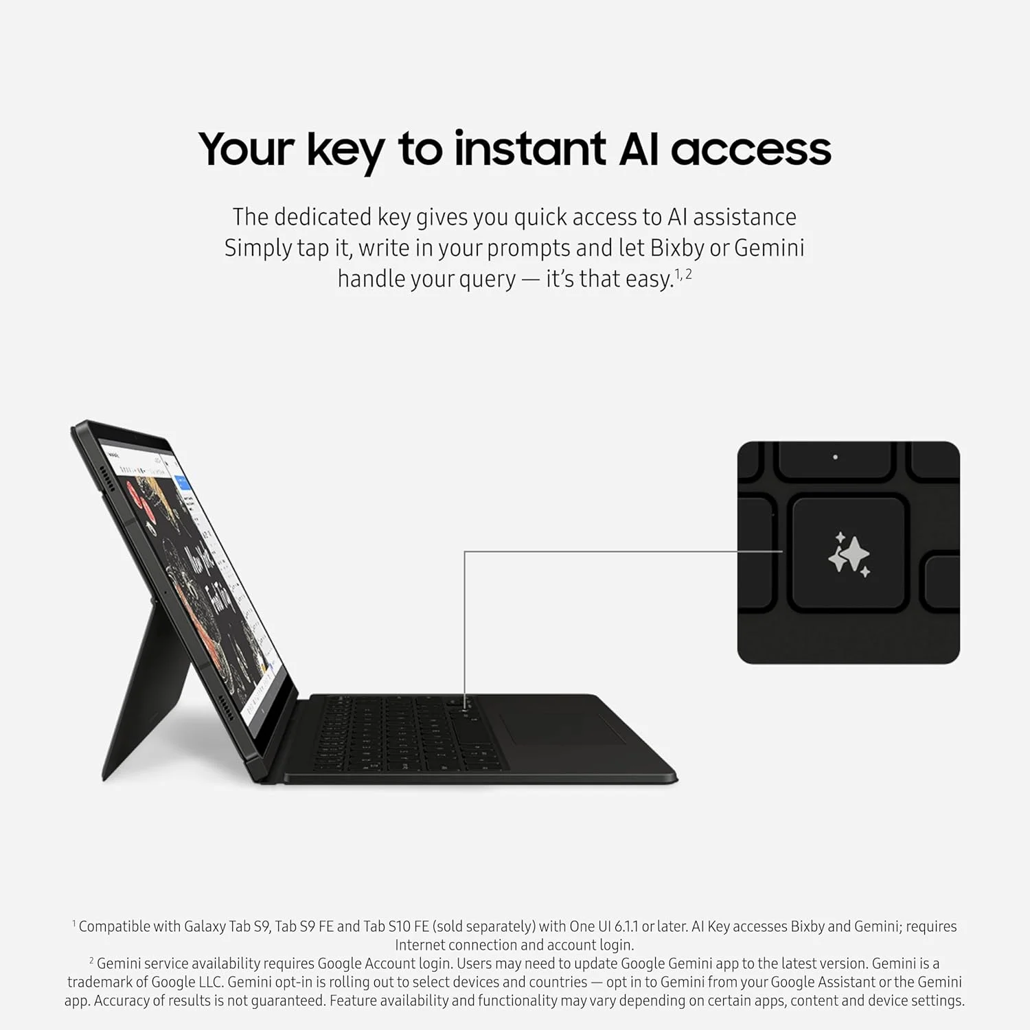 کیبورد بوک کاور سامسونگ Tab S9/S9FE، مشکی