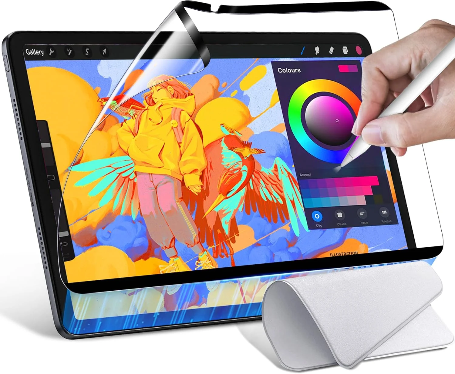 محافظ صفحه نمایش مغناطیسی واتانا با حس کاغذ برای شیائومی ردمی پد پرو 2024 (12.1 اینچ)، محافظ صفحه نمایش مات با حس کاغذ برای نوشتن، طراحی، قابل استفاده مجدد