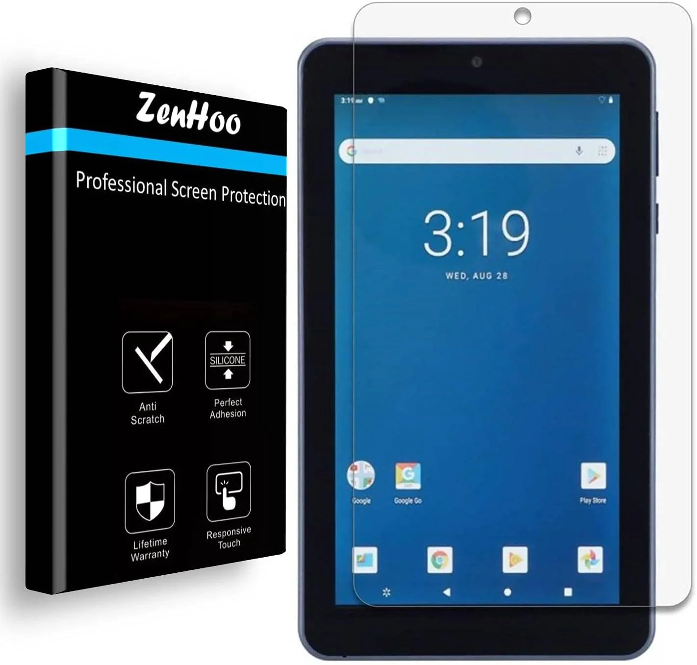 محافظ صفحه نمایش شیشه ای حرارت دیده ضد نور آبی ZenHoo برای تبلت Onn Surf 7 اینچی، محافظت از چشم، کاهش خستگی و فشار چشم