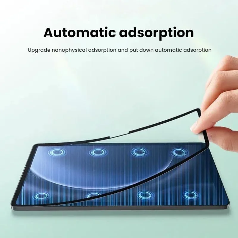 محافظ صفحه نمایش تبلت Gruattreay سازگار با شیائومی پد 7 پرو/شیائومی پد 7، [قابل جابجایی و شستشو] جذب خودکار، بدون آسیب رساندن به نوک قلم، فیلم طرح کاغذ