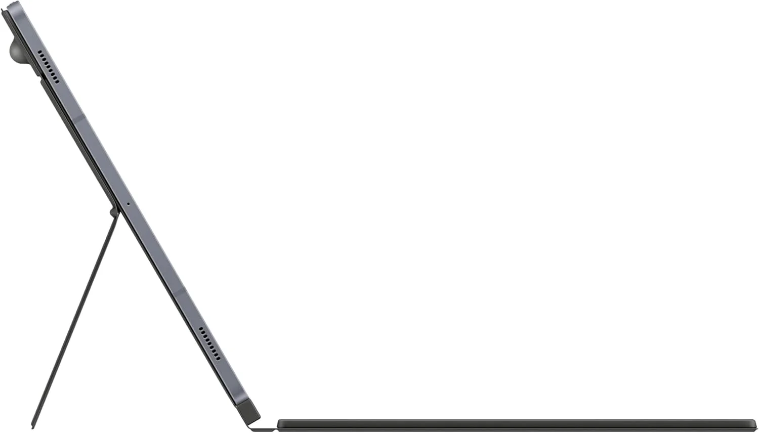 کیبورد بوک کاور سامسونگ گلکسی تب S10+ با کلید هوش مصنوعی، پلتفرم جداشدنی، تجربه ای مشابه کامپیوتر، زوایای دید قابل تنظیم، اشتراک گذاری بی سیم کیبورد، نسخه ایالات متحده، مشکی