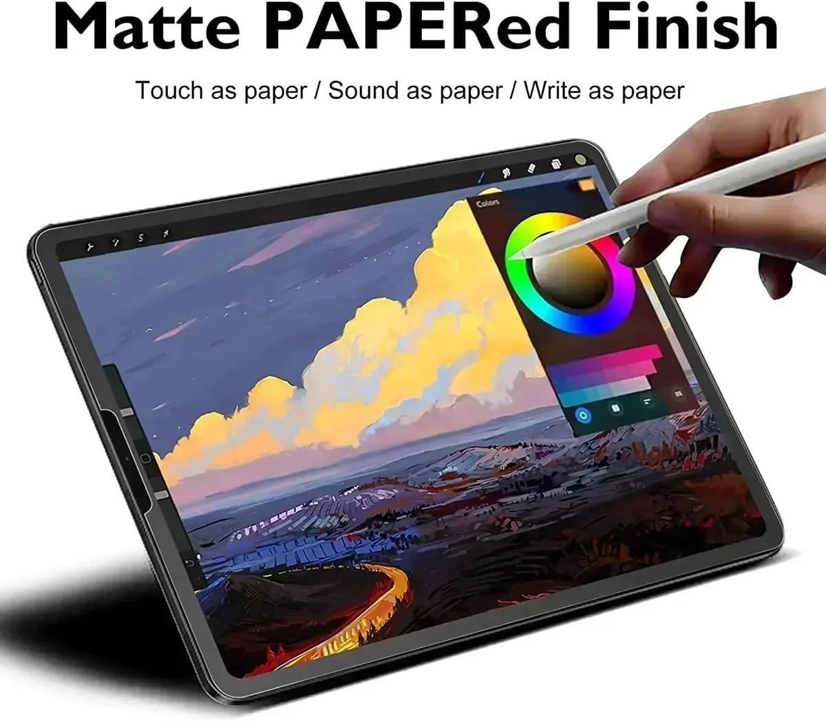 محافظ صفحه نمایش مات شبیه کاغذ YiiLoxo برای شیائومی Redmi Pad Pro 12.1 اینچ، محافظ صفحه نمایش PET کاغذی برای طراحی و نوشتن [ضد اثر انگشت] [حساسیت بالا]