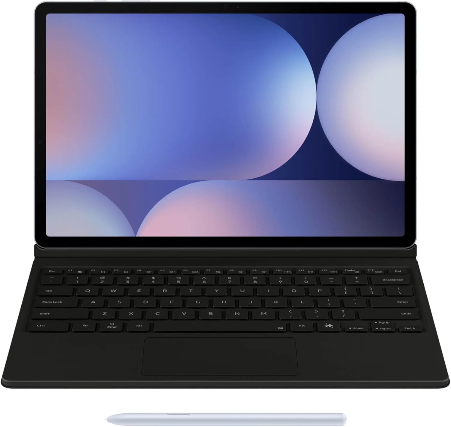 کیبورد بوک کاور سامسونگ گلکسی تب S10+ با کلید هوش مصنوعی، پلتفرم جداشدنی، تجربه ای مشابه کامپیوتر، زوایای دید قابل تنظیم، اشتراک گذاری بی سیم کیبورد، نسخه ایالات متحده، مشکی