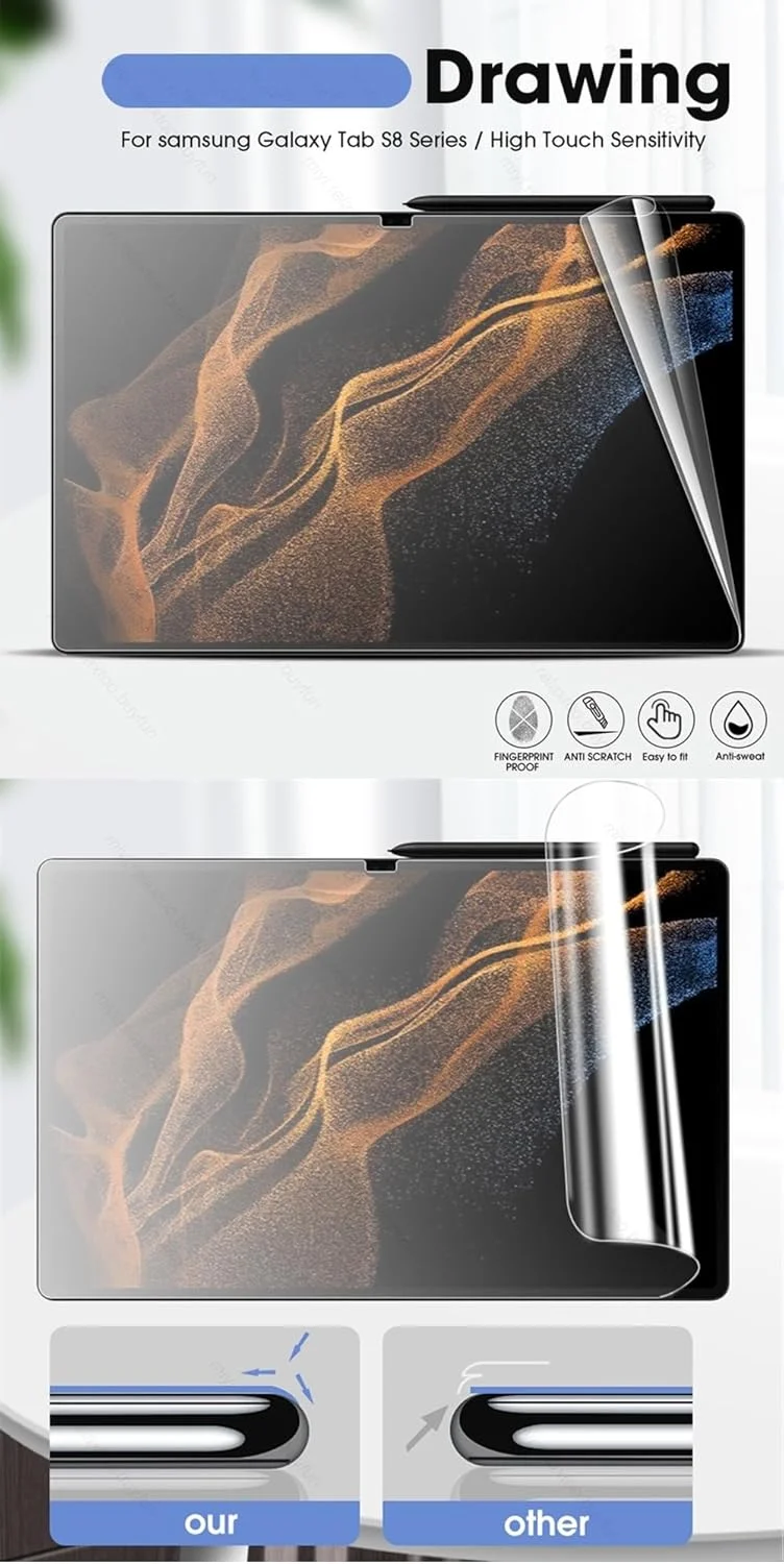 محافظ صفحه نمایش انعطاف پذیر با ساختار کاغذی Snailcanfly بسته 2 عددی برای شیائومی پد 7 / شیائومی پد 7 پرو 11.2 اینچ، فیلم هیدروژل مات نرم PET TPU محافظ صفحه نمایش تبلت ضد اثر انگشت و ضد انفجار محافظ صفحه نمایش انعطاف پذیر با ساختار کاغذی Snailcanfly بسته 2 عددی برای شیائومی پد 7 / شیائومی پد 7 پرو 11.2 اینچ، فیلم هیدروژل مات نرم PET TPU محافظ صفحه نمایش تبلت ضد اثر انگشت و ضد انفجار