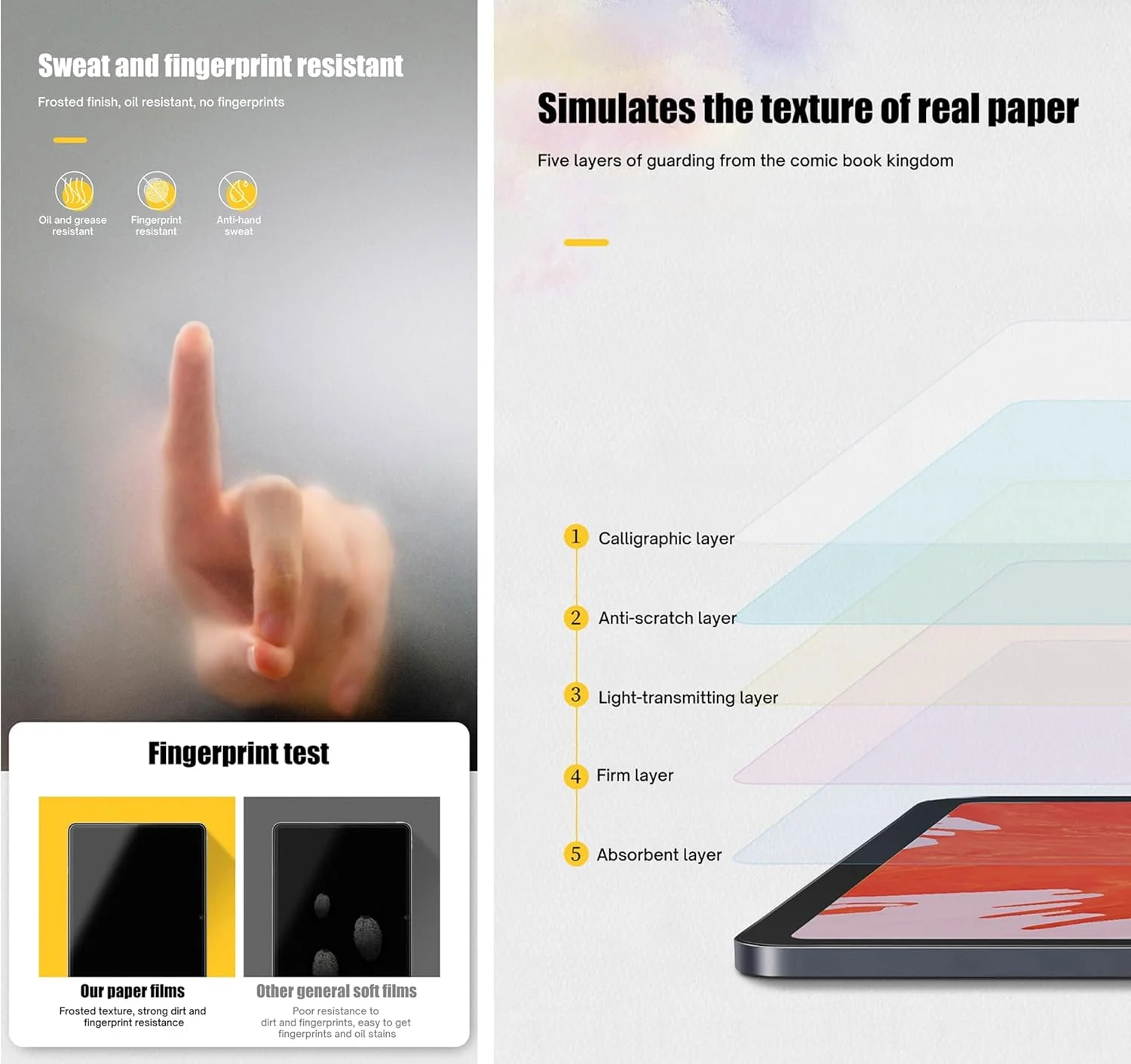 محافظ صفحه نمایش هیدروژل تبلت Snailcanfly مدل Paper Structure مناسب برای شیائومی Mi Pad 6 11 اینچ، ضد انفجار، انعطاف پذیر، بسته 2 عددی محافظ صفحه نمایش هیدروژل تبلت Snailcanfly مدل Paper Structure مناسب برای شیائومی Mi Pad 6 11 اینچ، ضد انفجار، انعطاف پذیر، بسته 2 عددی
