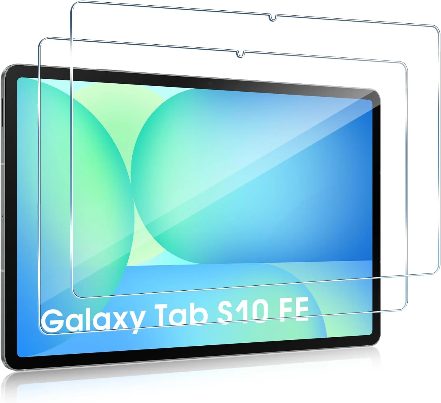 محافظ صفحه نمایش هافان سازگار با سامسونگ گلکسی تب S10 FE، 2 عدد شیشه حرارت دیده، فیلم محافظ ضد خش با سختی 9H، فوق العاده شفاف و بدون حباب