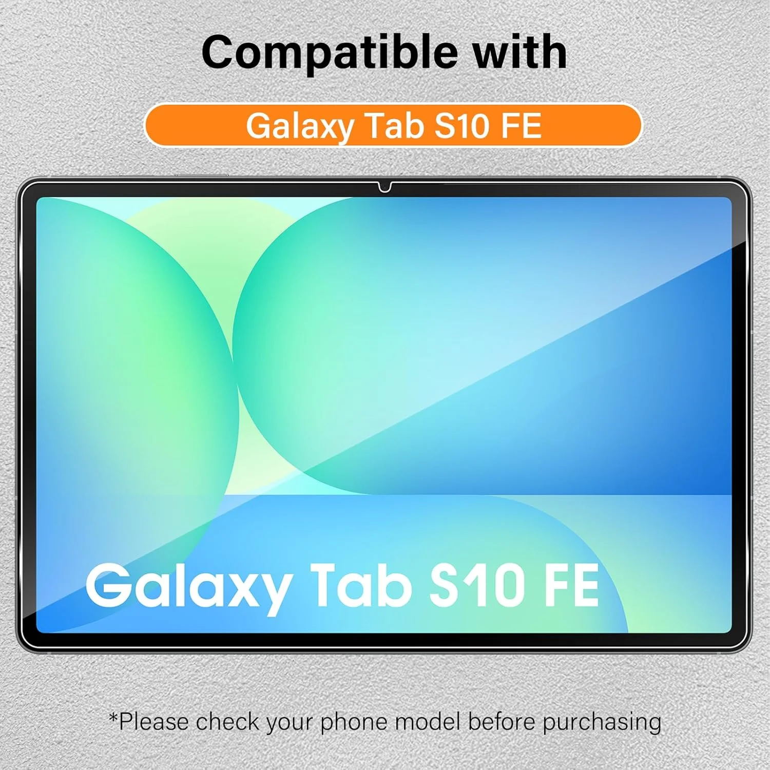 محافظ صفحه نمایش هافان سازگار با سامسونگ گلکسی تب S10 FE، 2 عدد شیشه حرارت دیده، فیلم محافظ ضد خش با سختی 9H، فوق العاده شفاف و بدون حباب