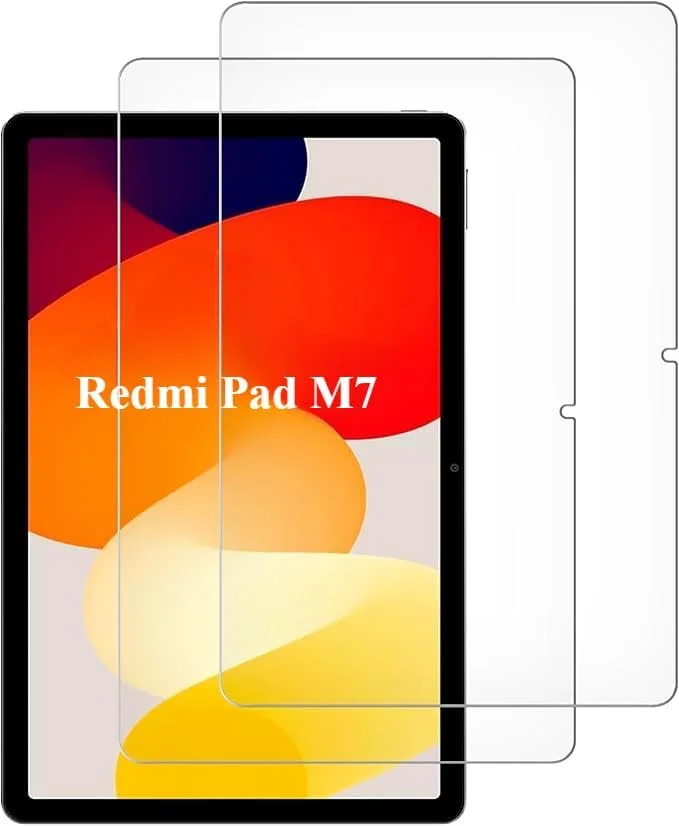 محافظ صفحه نمایش Gruattreay (2 عددی) سازگار با تبلت شیائومی Redmi Pad M7 11 اینچی 2025، شیشه حرارت دیده، ضد خش، بدون حباب، شفافیت بالا