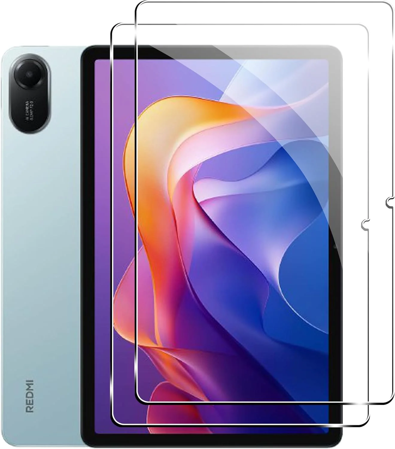 محافظ صفحه نمایش روژوئین، بسته 2 عددی، سازگار با شیائومی ردمی پد 2 11 اینچ 2025، شیشه حرارت دیده، سختی 9H، ضد خش، HD، پوشش کامل، محافظ صفحه نمایش بدون حباب