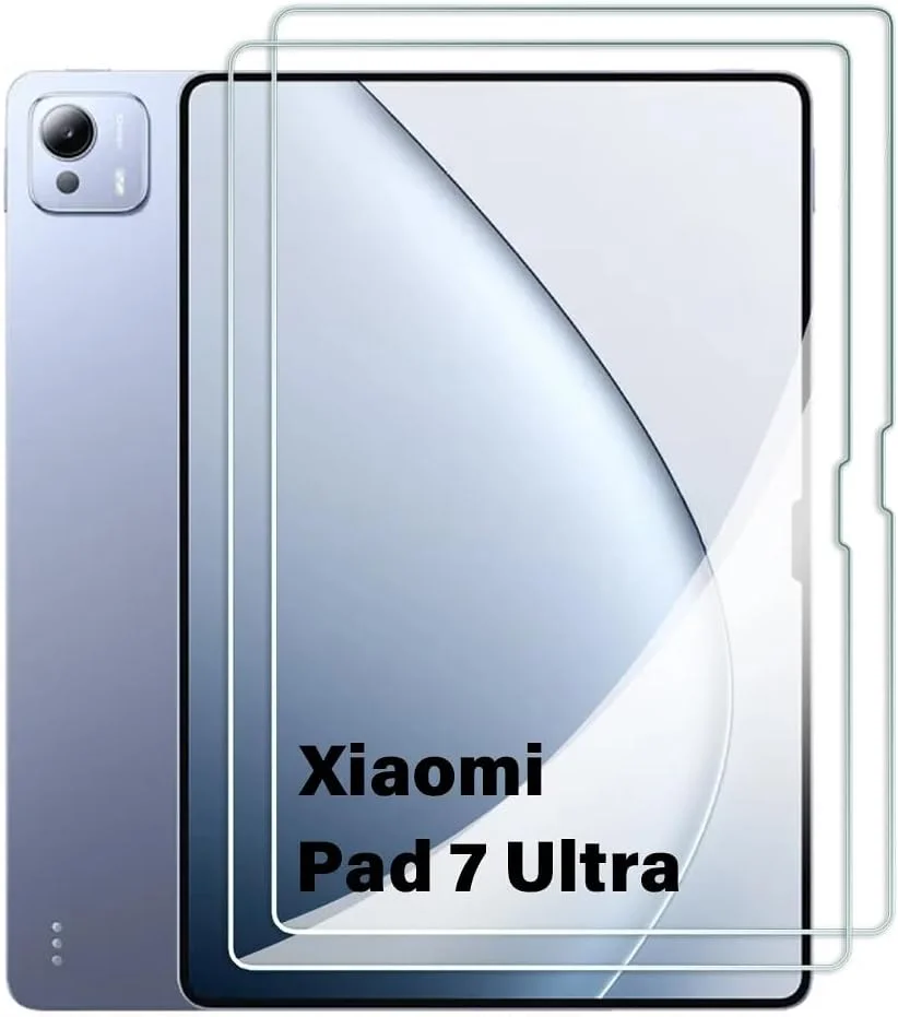 محافظ صفحه نمایش Gruattreay [بسته 2 عددی] سازگار با شیائومی پد 7 اولترا 14 اینچ 2025، فیلم شیشه ای حرارت دیده، سختی 9H، حساس به لمس، ضد اثر انگشت، ضد خش و بدون حباب