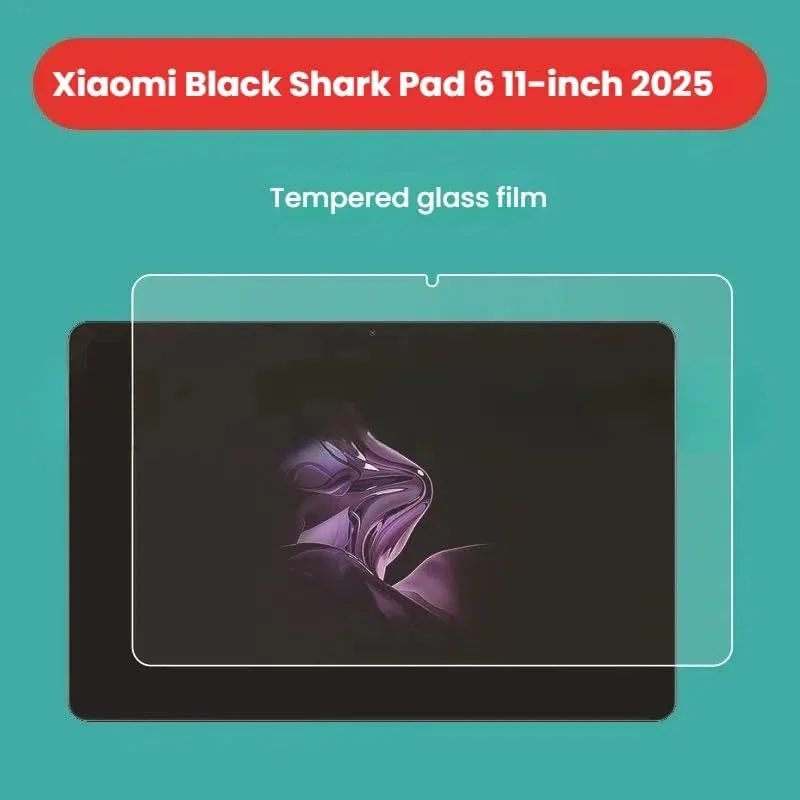 محافظ صفحه نمایش 2 عددی Gruattreay سازگار با تبلت شیائومی Black Shark Pad 6 11 اینچی (عرضه شده در سال 2025)، [وضوح HD] [سختی 9H] شیشه حرارت دیده