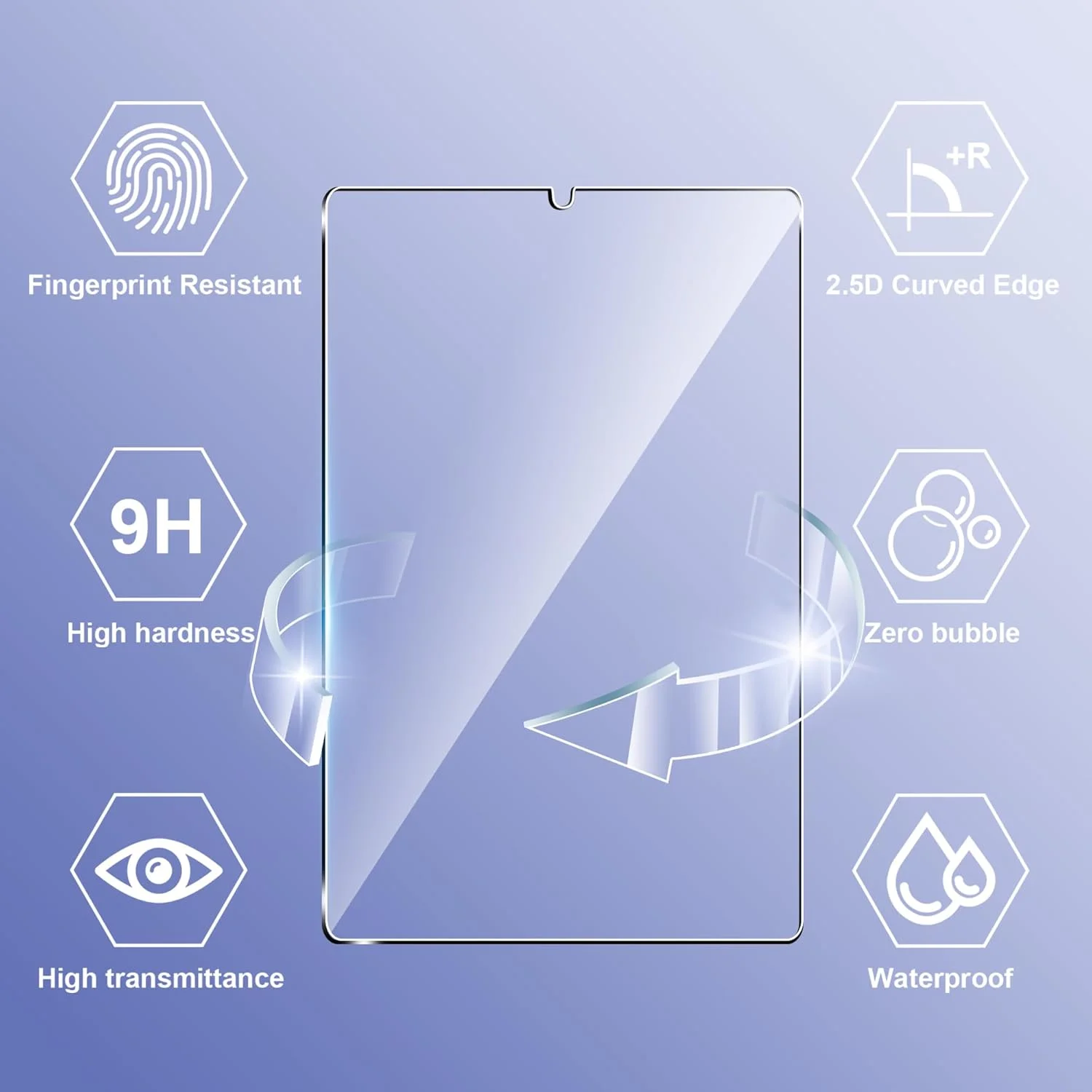 محافظ صفحه نمایش CAUHENYEE برای شیائومی پد مینی، شیشه حرارت دیده، بسته 2 عددی فیلم محافظ شیشه ای، محافظ صفحه نمایش شفاف HD برای شیائومی پد مینی، شیشه محافظ سختی 9H، ضد خش