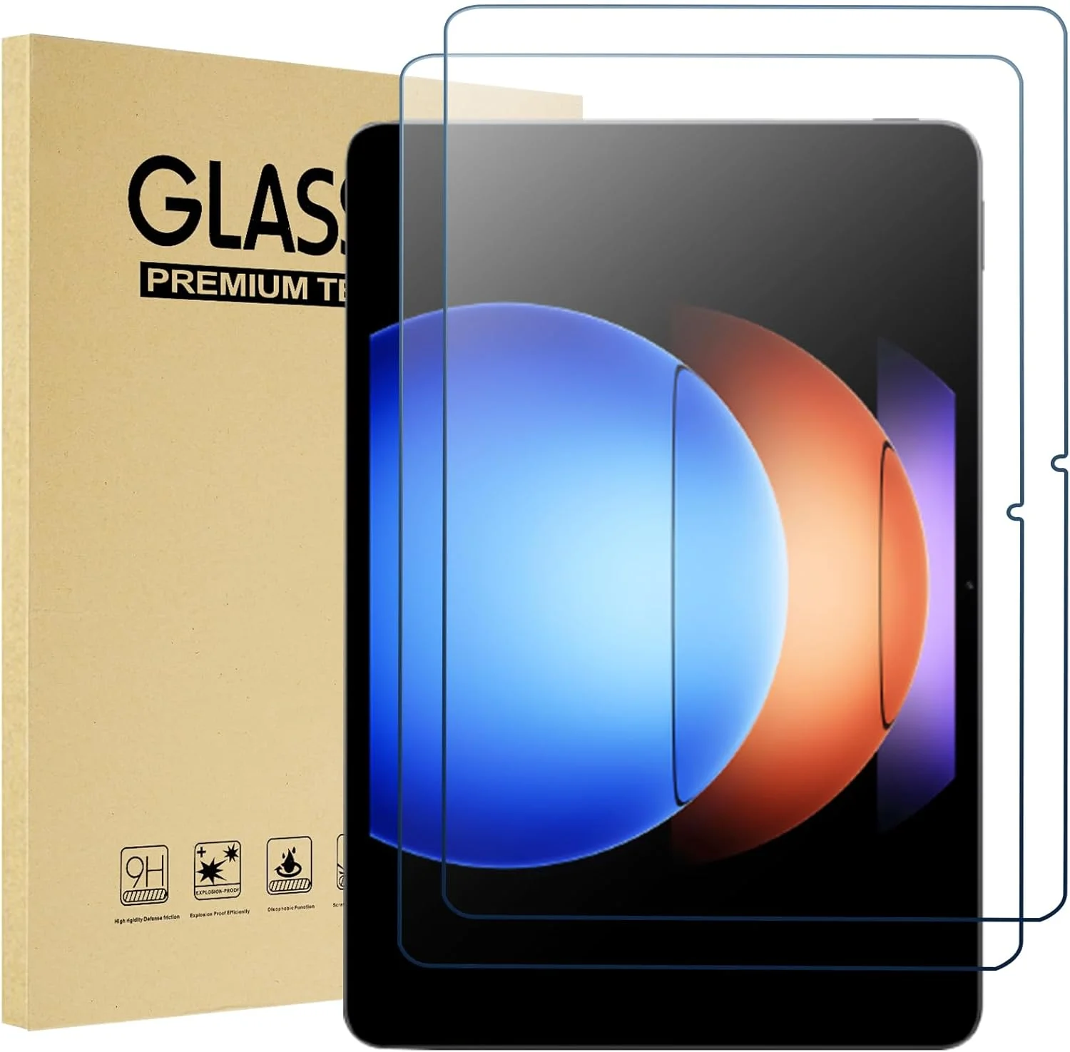 محافظ صفحه نمایش ProCase، بسته 2 عددی، برای شیائومی پد 6S Pro 12.4 اینچ، محافظ صفحه شیشه ای تمپر شده برای شیائومی پد 6S Pro 12.4 اینچ