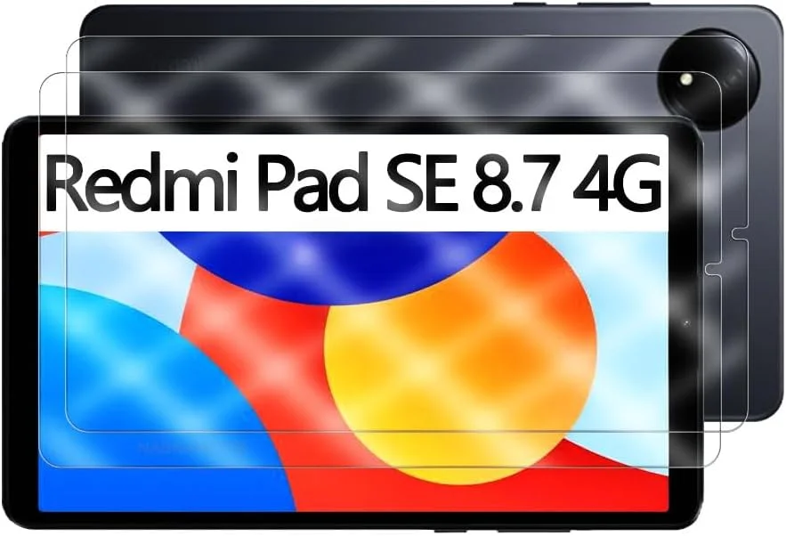 محافظ صفحه نمایش شیشه ای نشکن Gruattreay HD، سازگار با تبلت شیائومی Redmi Pad SE 8.7 اینچی (2024)، 2 عدد