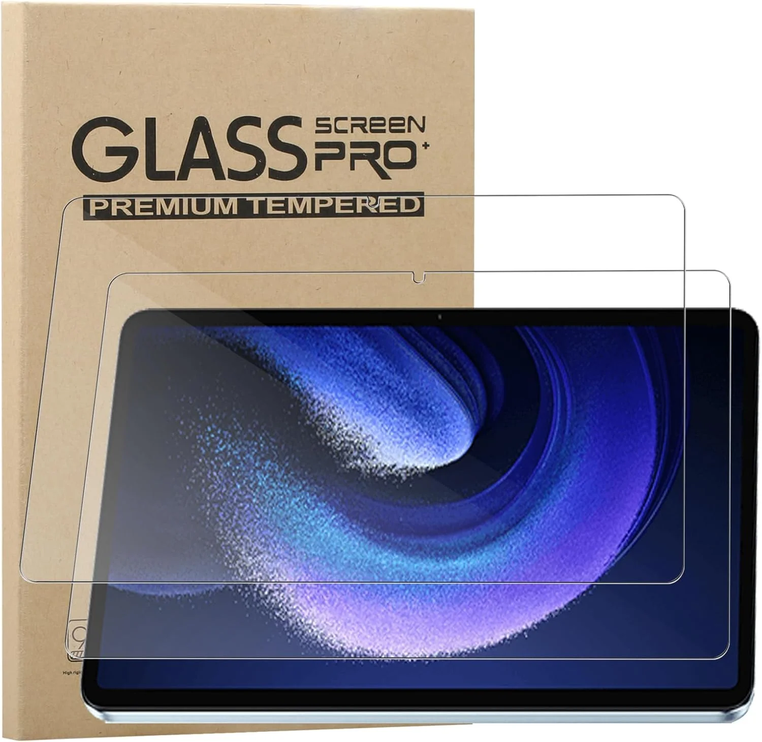 محافظ صفحه نمایش KZIOACSH برای شیائومی پد 6 / شیائومی پد 6 پرو 11.0 اینچ، بسته 2 عددی محافظ صفحه شیشه ای حرارت دیده HD با سختی بالا، ضد خش، ضد اثر انگشت