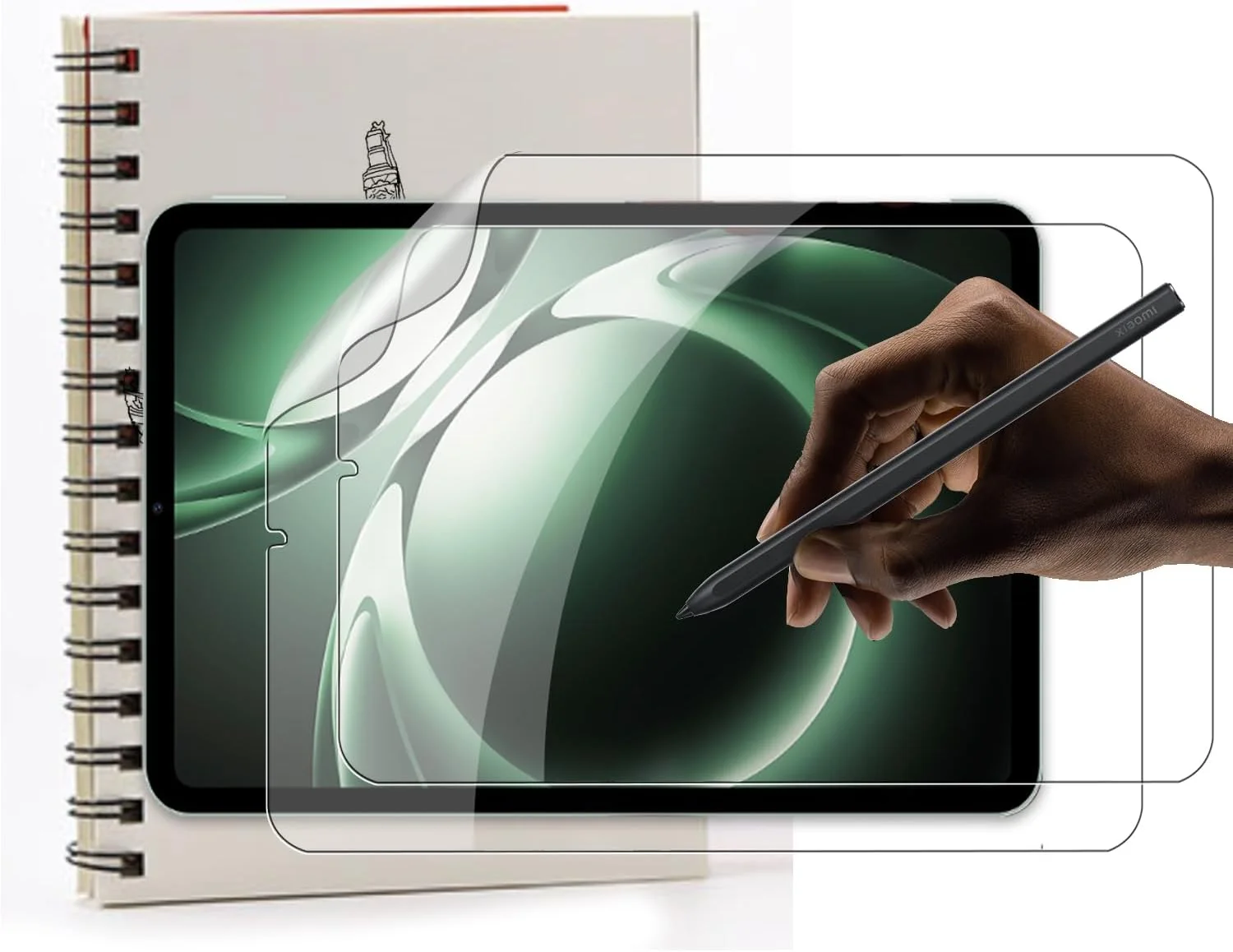 محافظ صفحه نمایش کاغذی Gruattreay [بسته 2 عددی] سازگار با تبلت شیائومی Redmi K Pad 8.8 اینچ 2025، محافظ صفحه نمایش مات ضد تابش PET نرم با پوشش کامل