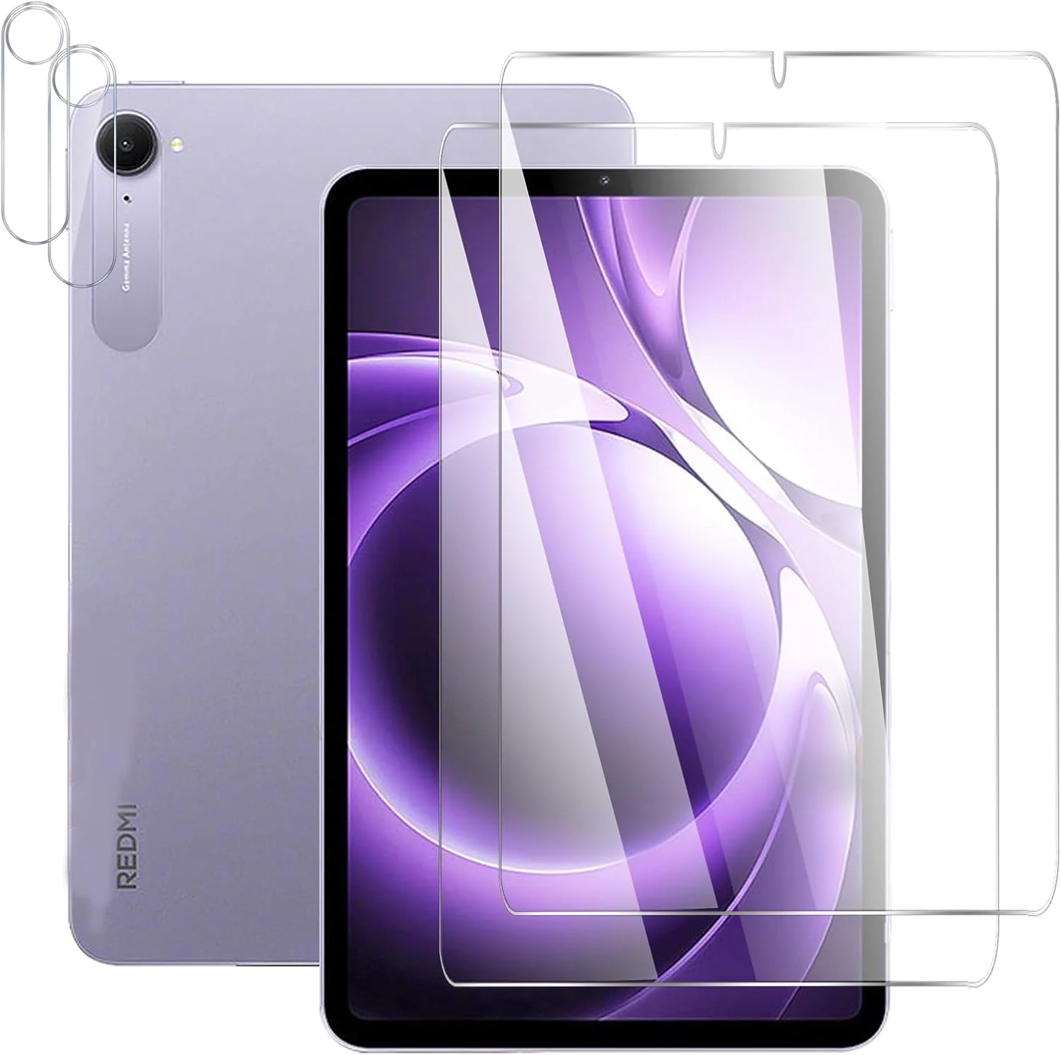 محافظ صفحه نمایش تبلت شیائومی Redmi K Pad سایز 8.8 اینچ مدل 2025 برند Gruattreay، [بسته 2+2 عددی] محافظ لنز دوربین + محافظ صفحه نمایش شیشه ای سخت با درجه سختی 9H