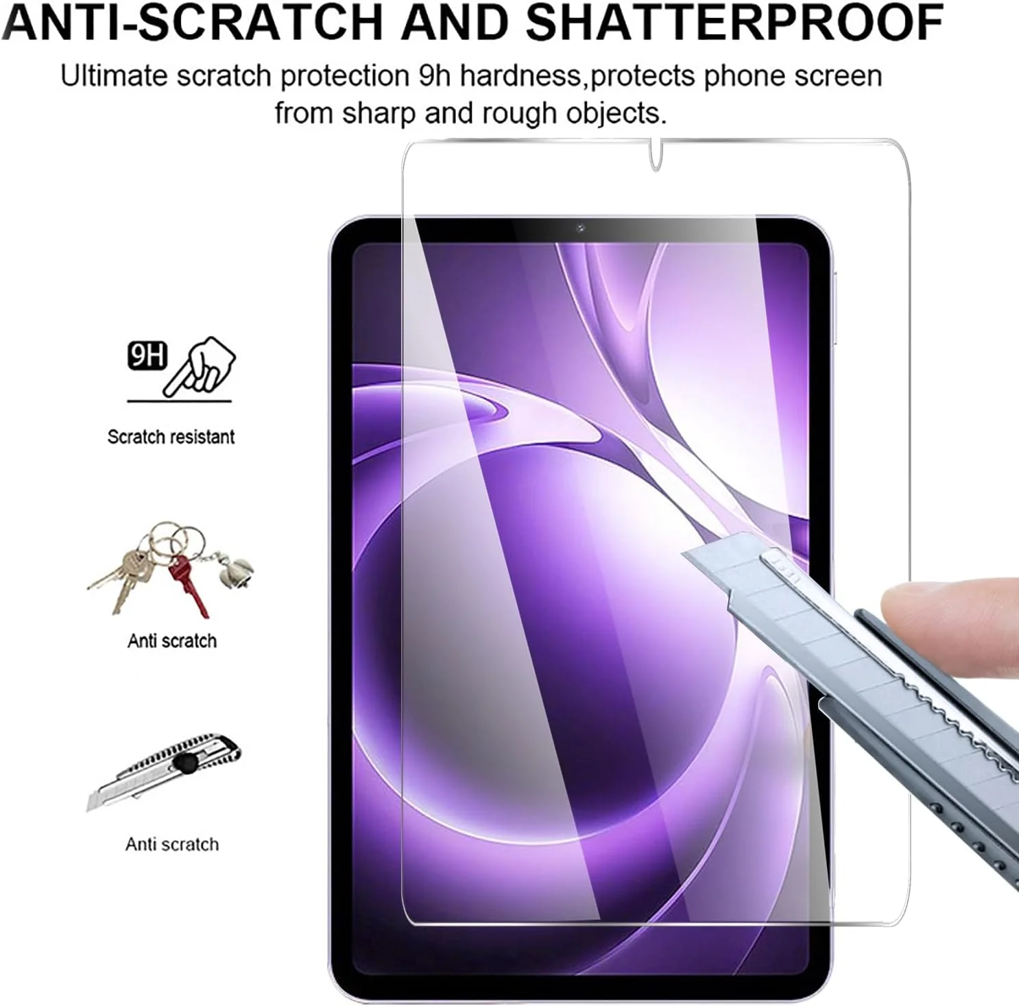 محافظ صفحه نمایش تبلت شیائومی Redmi K Pad سایز 8.8 اینچ مدل 2025 برند Gruattreay، [بسته 2+2 عددی] محافظ لنز دوربین + محافظ صفحه نمایش شیشه ای سخت با درجه سختی 9H