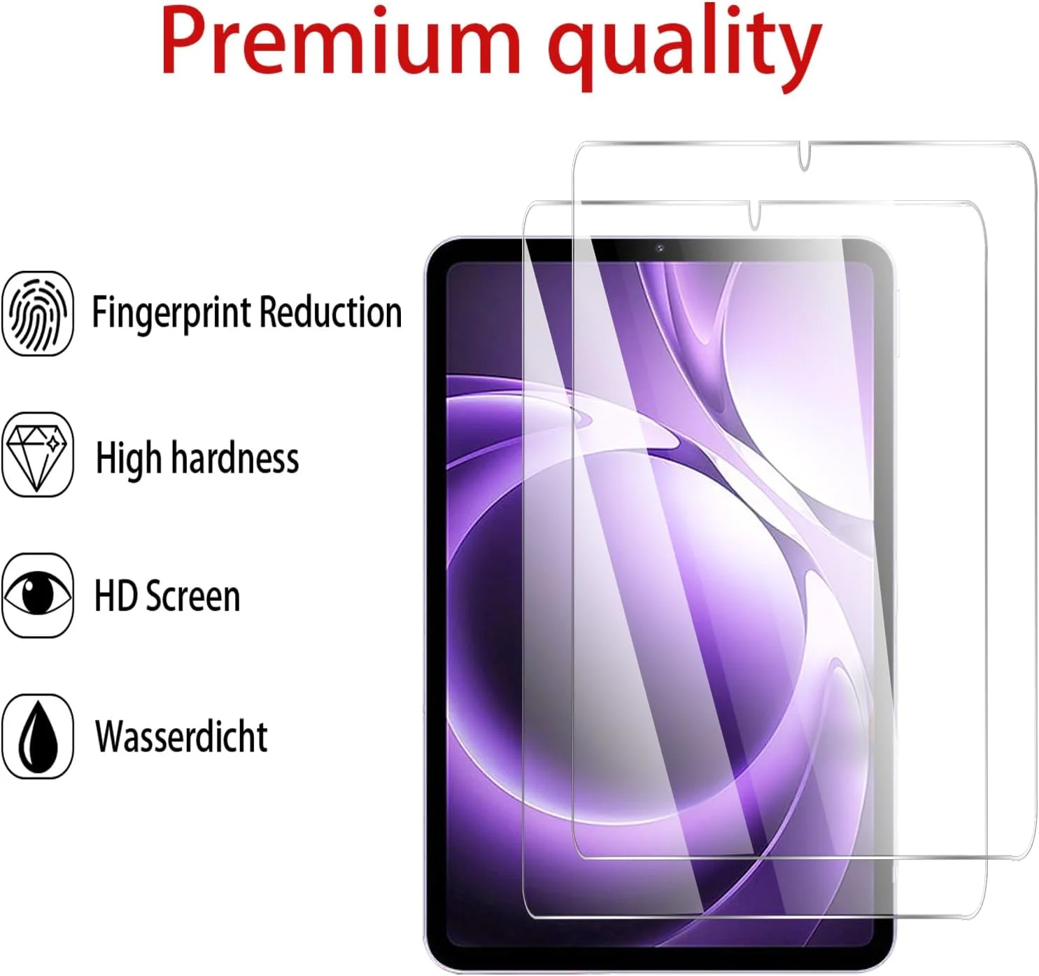 محافظ صفحه نمایش تبلت شیائومی Redmi K Pad سایز 8.8 اینچ مدل 2025 برند Gruattreay، [بسته 2+2 عددی] محافظ لنز دوربین + محافظ صفحه نمایش شیشه ای سخت با درجه سختی 9H