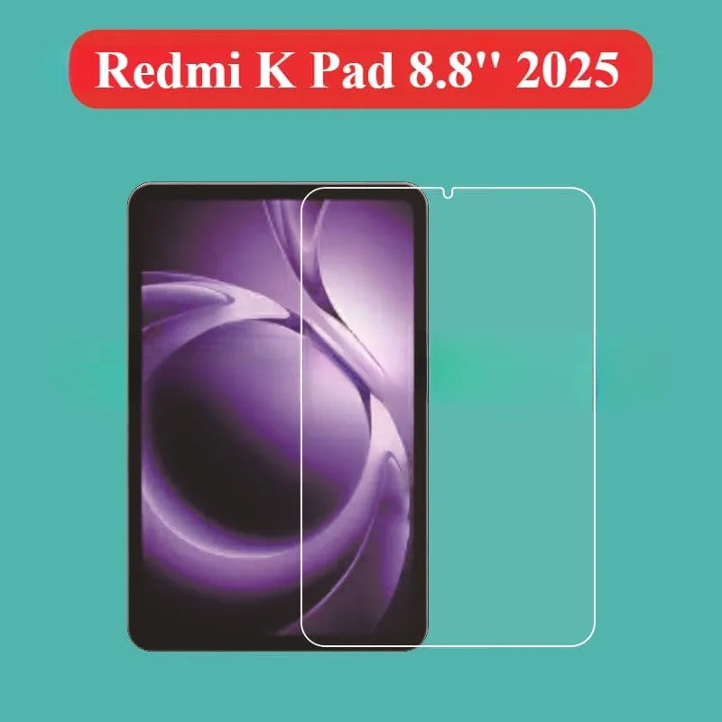 محافظ صفحه نمایش Gruattreay سازگار با تبلت شیائومی Redmi K Pad 8.8 اینچ مدل 2025، فیلم محافظ شیشه ای حرارت دیده ضد خش HD، 2 عدد