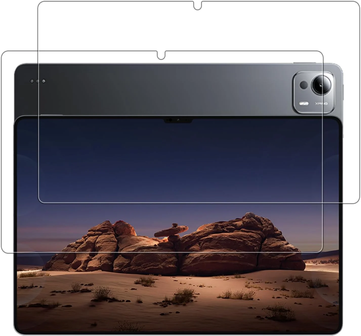 محافظ صفحه نمایش Gruattreay سازگار با تبلت Xiaomi Pad 7 Ultra 14 اینچ 2025، [2 عدد] فیلم ضد خش شیشه ای حرارت دیده، سختی 9H، بدون حباب، شیشه ای حرارت دیده شفاف HD
