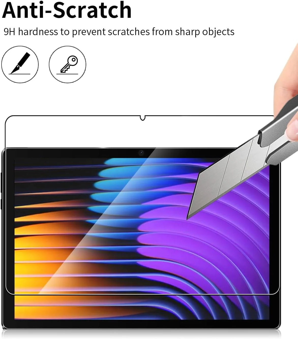 محافظ صفحه نمایش شیشه ای تمپرد Toergy برای تبلت شیائومی پد 7S Pro 12.5 اینچی - شفافیت بالا، مقاوم در برابر خراش، ضد اثر انگشت (بسته 2 عددی)