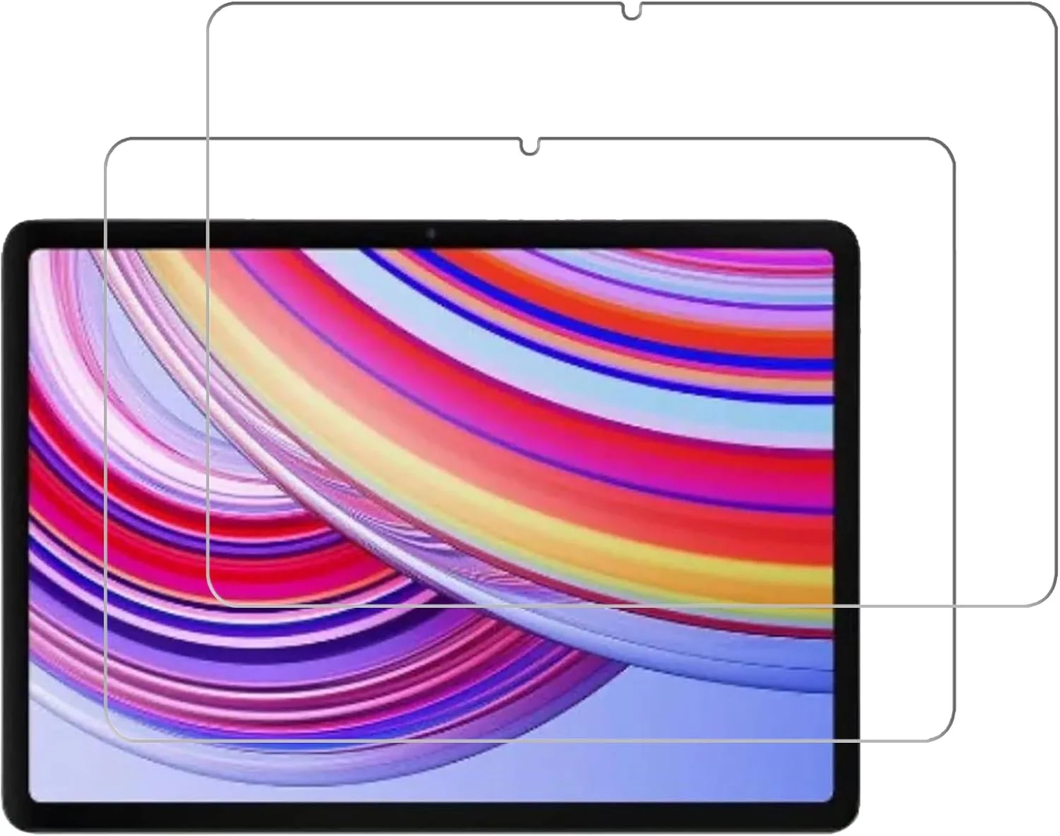 محافظ صفحه نمایش شیشه ای تبلت شیائومی Redmi Pad Pro (12.1 اینچ)، ضد خش، بدون حباب - بسته 2 عددی