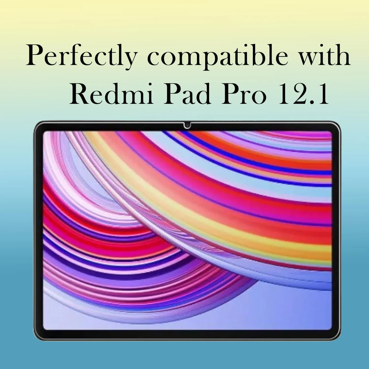 محافظ صفحه نمایش شیشه ای تبلت شیائومی Redmi Pad Pro (12.1 اینچ)، ضد خش، بدون حباب - بسته 2 عددی