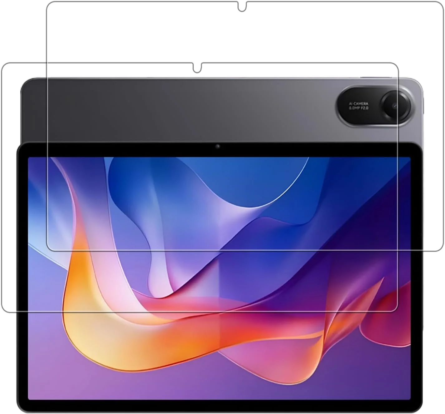 محافظ صفحه نمایش Gruattreay سازگار با تبلت شیائومی Redmi Pad 2 11 اینچ 2025، [2 عدد] فیلم ضد خش شیشه ای حرارت دیده، سختی 9H، بدون حباب، شیشه ای حرارت دیده شفاف HD