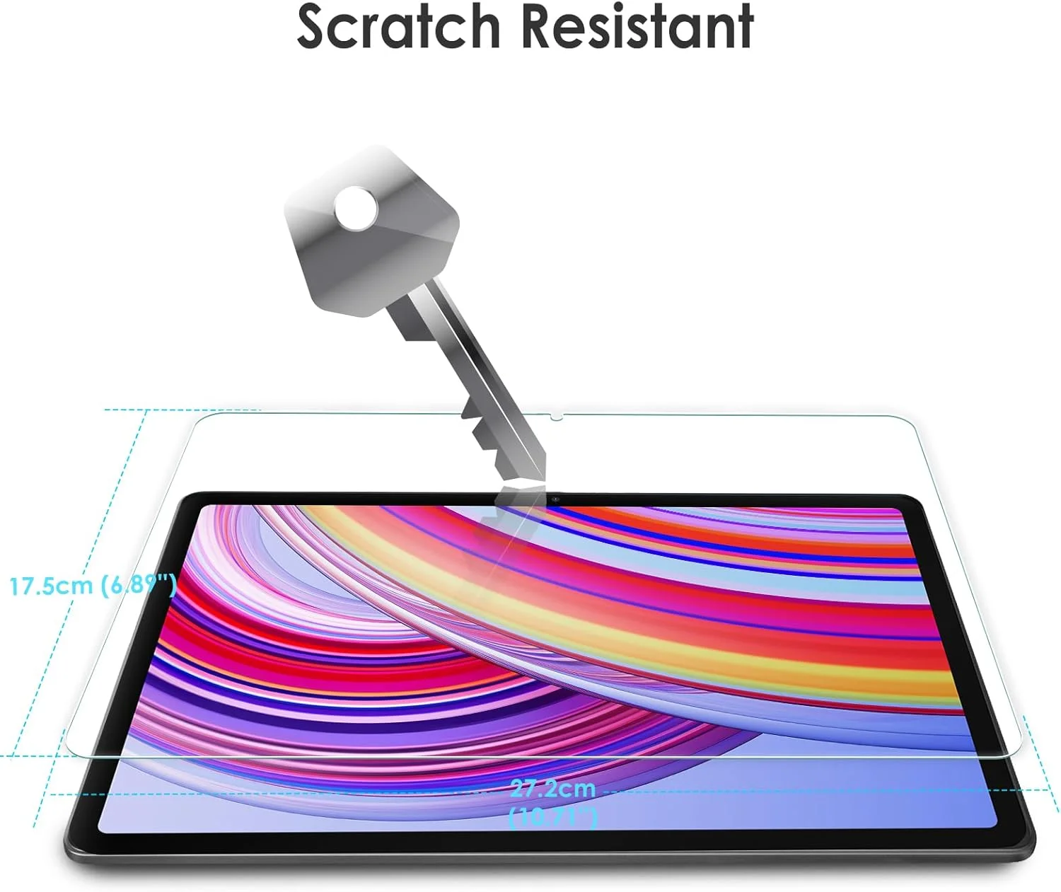 بسته 2 عددی محافظ صفحه نمایش WD&CD سازگار با تبلت شیائومی Redmi Pad Pro 5G/4G/Poco Pad 12.1 اینچ، محافظ صفحه نمایش HD، سختی 9H، ضد حباب، ضد خش