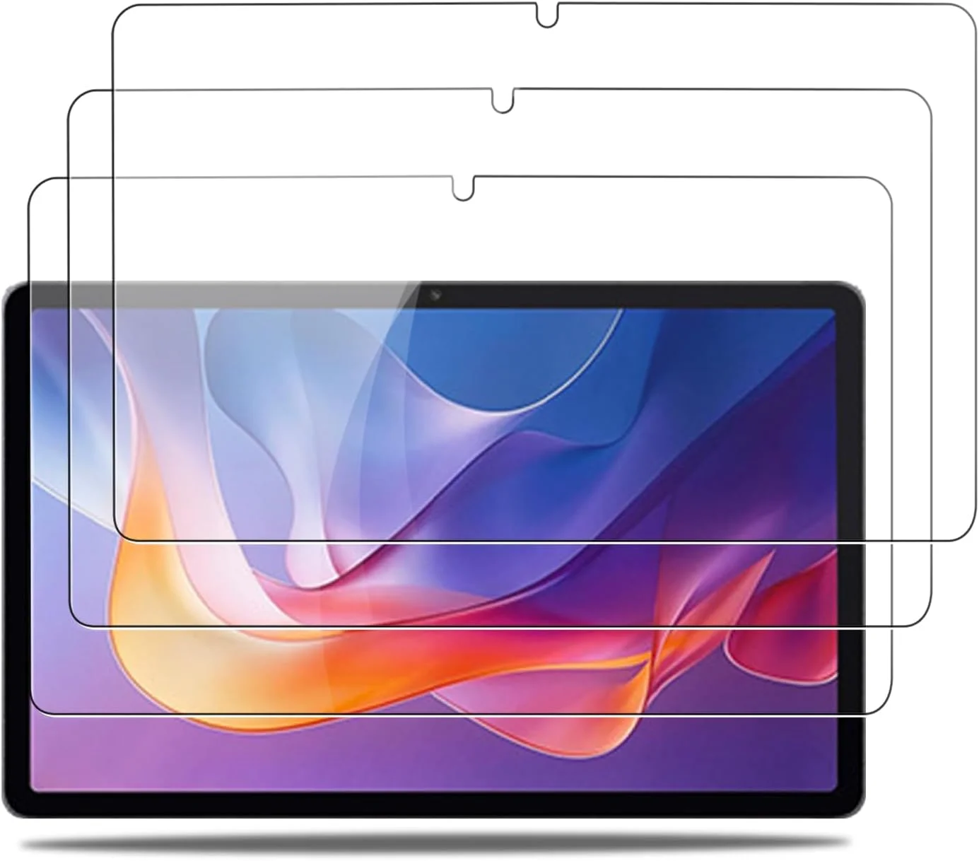 محافظ صفحه نمایش نوکاجو [بسته 3 عددی] برای تبلت شیائومی ردمی پد 2، 11 اینچی، شیشه حرارت دیده HD، سختی 9H، ضد خش، ضد اثر انگشت، محافظ فیلم شیشه ای حرارت دیده برای ردمی پد 2