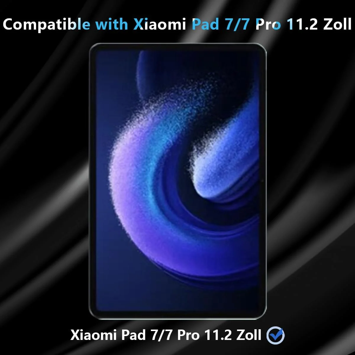 محافظ صفحه نمایش شیشه ای تمپرد Gelaasso، دو عدد، مناسب برای شیائومی پد 7/7 پرو 11.2 اینچ، فیلم شیشه ای تمپرد شفاف، سختی 9H، فیلم محافظ شیشه ای برای شیائومی پد 7/7 پرو 11.2