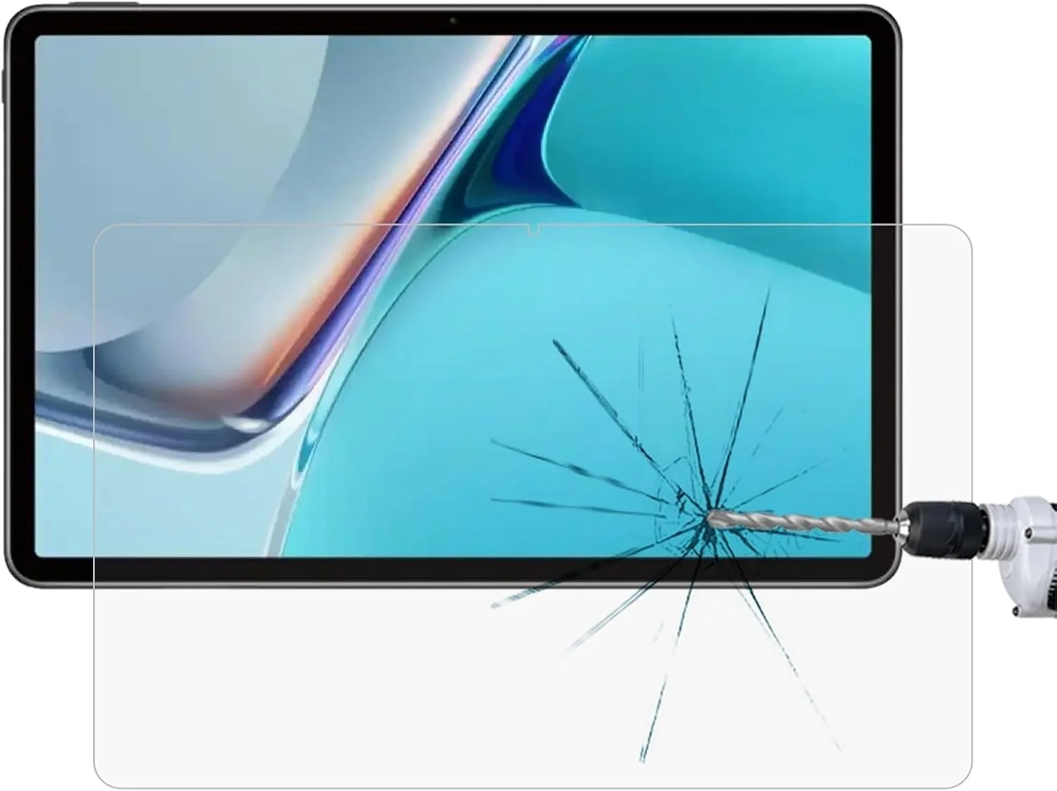 محافظ صفحه نمایش شیشه ای حرارت دیده 9H 2.5D ضد انفجار مناسب تبلت شیائومی پد 6/6 پرو/هوآوی میت پد 11 2023