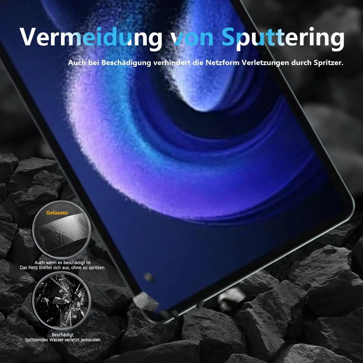 محافظ صفحه نمایش شیشه ای تمپرد Gelaasso، دو عدد، مناسب برای شیائومی پد 7/7 پرو 11.2 اینچ، فیلم شیشه ای تمپرد شفاف، سختی 9H، فیلم محافظ شیشه ای برای شیائومی پد 7/7 پرو 11.2