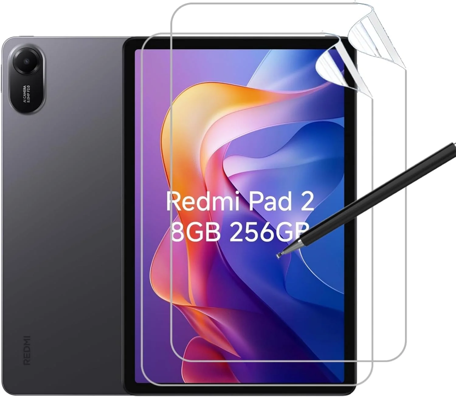 (2 عدد) محافظ صفحه نمایش سازگار با Xiaomi Redmi Pad 2 11 اینچ 2025 از QIXUZENI، نصب آسان، ضد خش، حس نوشتن روی کاغذ