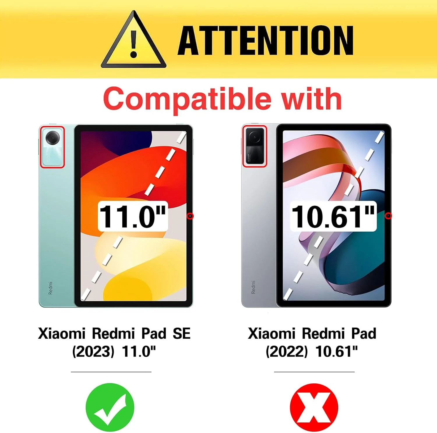 محافظ صفحه نمایش GOZOPO بسته 2 عددی برای شیائومی Redmi Pad SE 11 اینچ (2023)، محافظ شیشه ای مقاوم در برابر خراش برای شیائومی Redmi Pad SE 11 اینچ