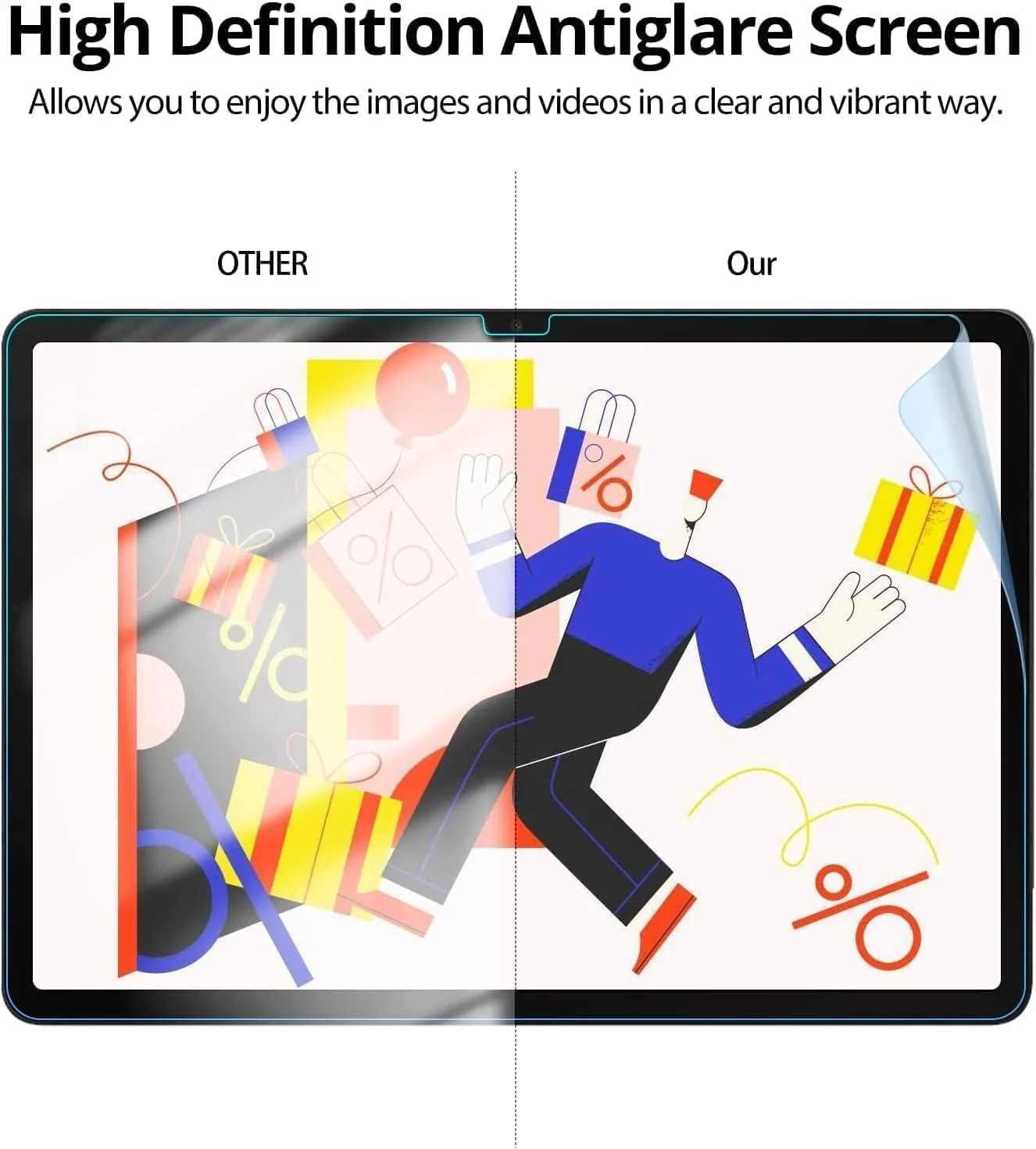 محافظ صفحه نمایش کیو ایکـس یوزنی (2 عدد) سازگار با شیائومی پوکو پد/ردمی پد پرو 12.1 اینچ، نصب آسان، ضد خش، حس نوشتن روی کاغذ