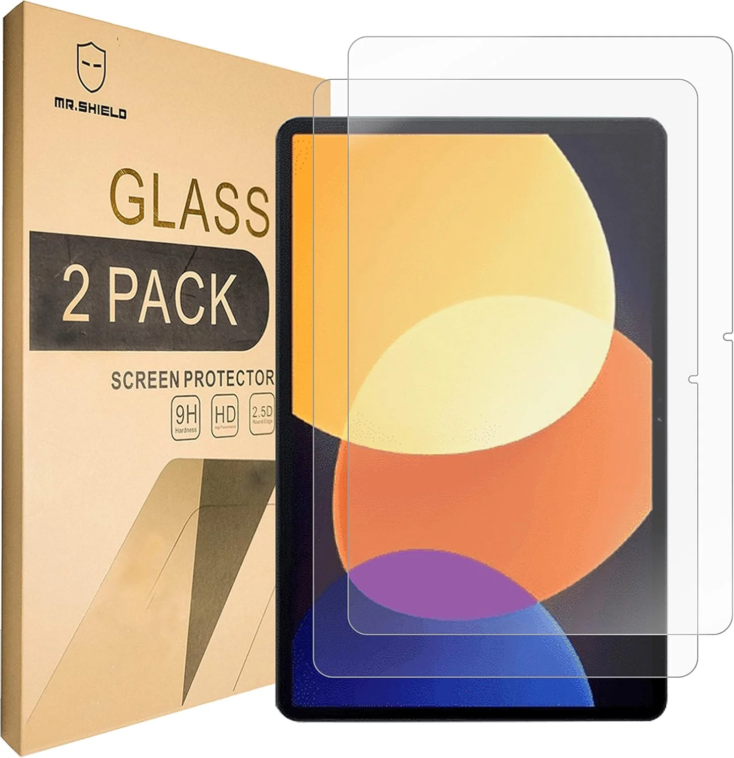 محافظ صفحه نمایش Mr.Shield برای تبلت شیائومی پد 6 / شیائومی پد 6 پرو 11 اینچی شیشه حرارت دیده [سختی 9H] [2 عدد] محافظ صفحه نمایش بدون حباب