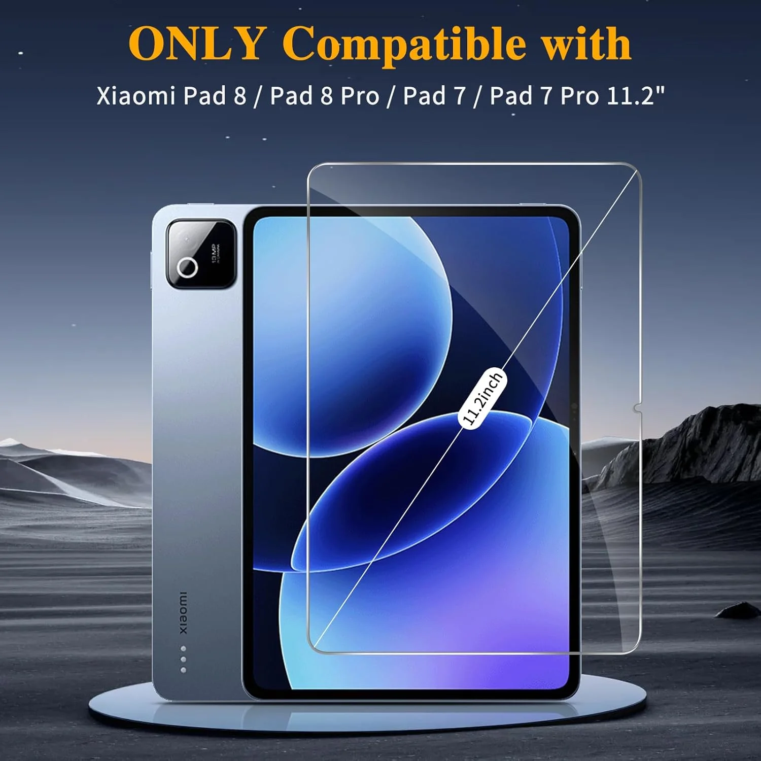 محافظ صفحه نمایش GOZOPO برای تبلت شیائومی پد 7/پد 7 پرو 11.2 اینچی 2024، محافظ صفحه نمایش شیشه ای حرارت دیده، بسته 2 عددی