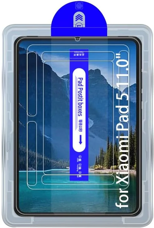 محافظ صفحه نمایش شیشه ای شفاف Kepuch سازگار با شیائومی پد 5 11.0 اینچ، به همراه ابزار تراز خودکار