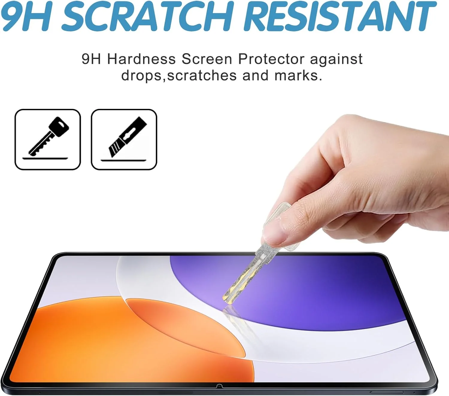 محافظ صفحه نمایش XunyLyee برای تبلت شیائومی پد 7s پرو 2025 (12.1 اینچ)، محافظ شیشه ای حرارت دیده، سختی 9H، وضوح HD، بسته 2 عددی