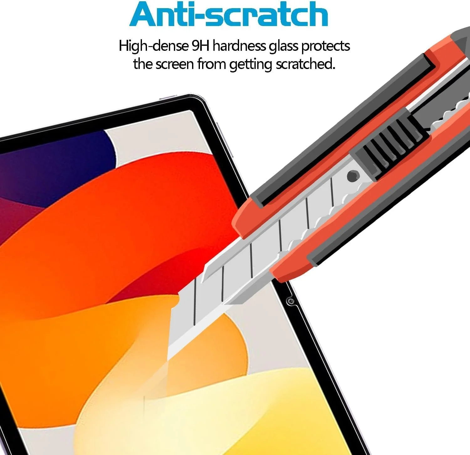 محافظ صفحه نمایش Muzz برای شیائومی ردمی پد SE 11 اینچ، شیشه حرارت دیده، بسته 2 عددی، سختی 9H، ضد خش، ضد حباب، شفاف HD (Redmi Pad SE 11" Wifi)