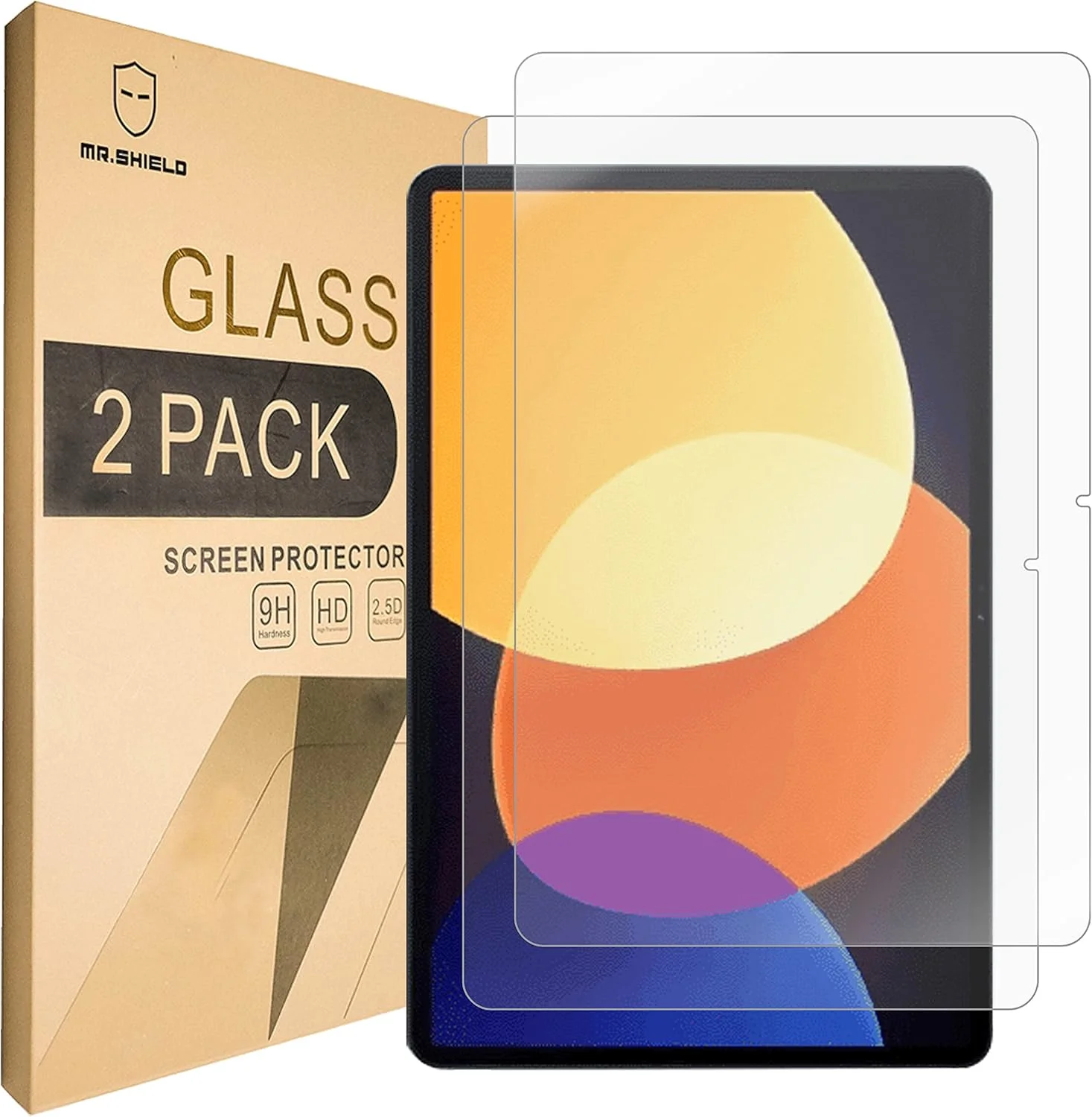 محافظ صفحه نمایش [2 عددی] Mr.Shield برای تبلت شیائومی پد 6 / شیائومی پد 6 پرو 11 اینچی [شیشه حرارت دیده] [شیشه ژاپنی با سختی 9H]