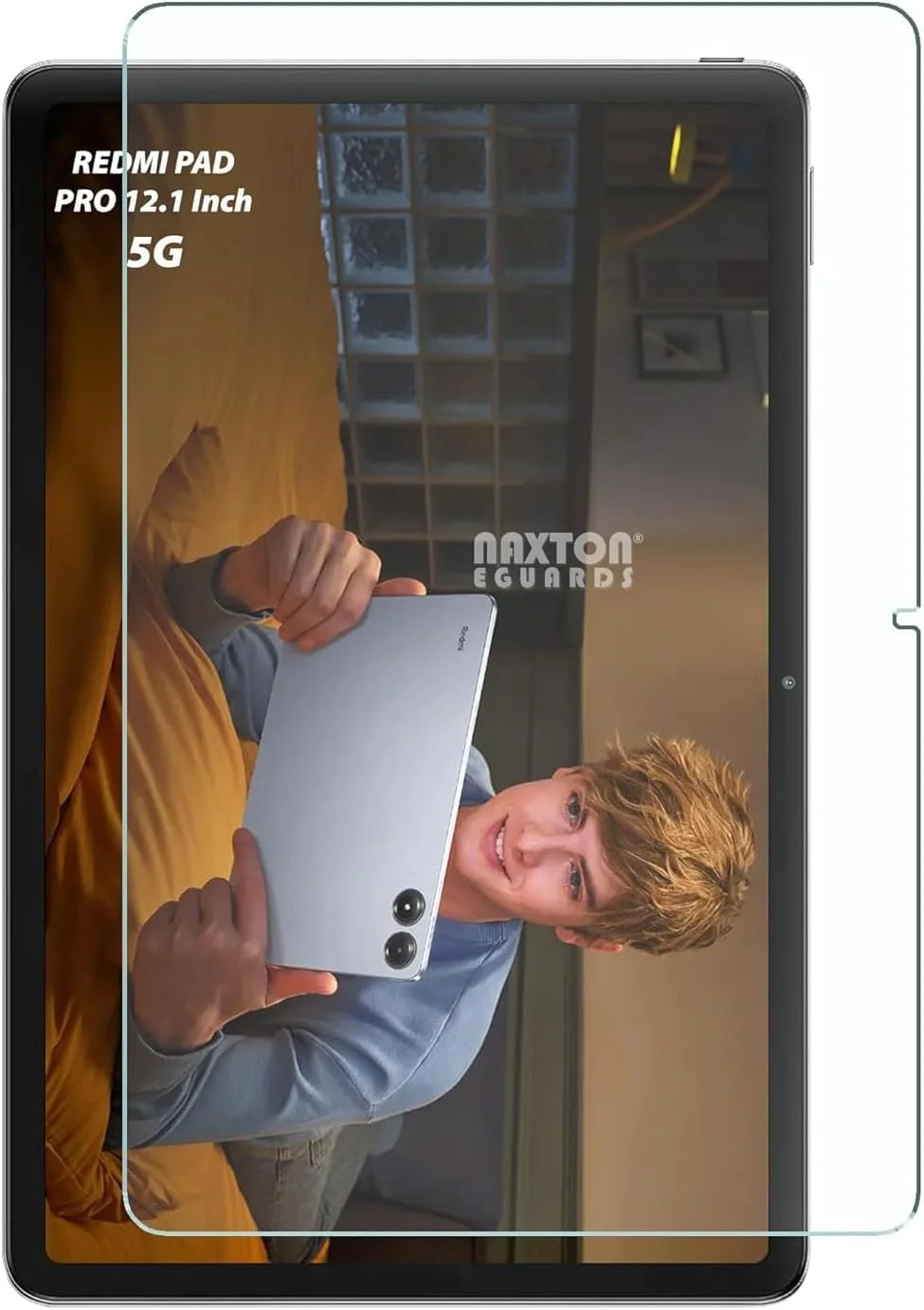 محافظ صفحه نمایش شیشه ای تمپرد Muzz برای شیائومی Redmi Pad Pro 12.1 اینچ، سختی 9H، شفاف، ضد اثر انگشت، ضد انعکاس، مقاوم در برابر خراش