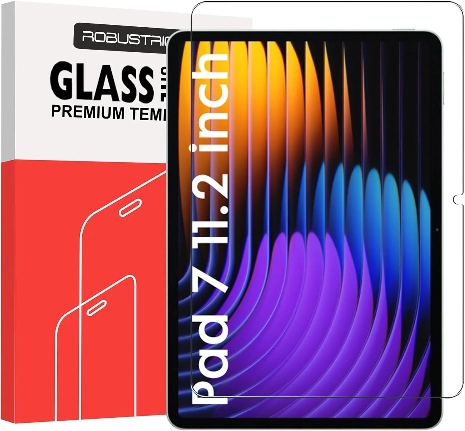 محافظ صفحه نمایش شیشه ای حرارت دیده Robustrion برای شیائومی پد 7 11.2 اینچ - 1 عدد