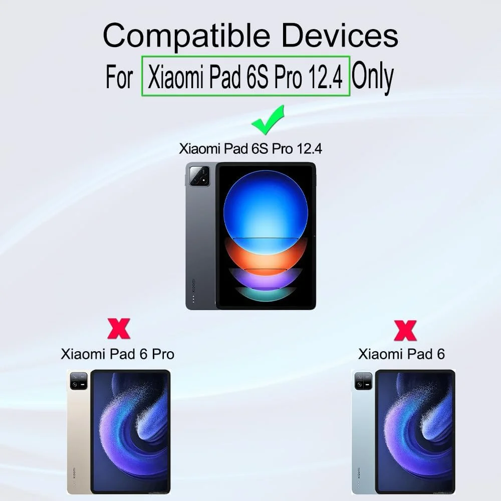 محافظ صفحه نمایش Ibywind برای شیائومی پد 6S Pro 12.4 اینچ، با 2 عدد شیشه حرارت دیده [حسگر اثر انگشت، نصب آسان، پوشش کامل صفحه نمایش، سختی 9H، ضد خش، بدون حباب، ضد خرد شدن، شفافیت HD]