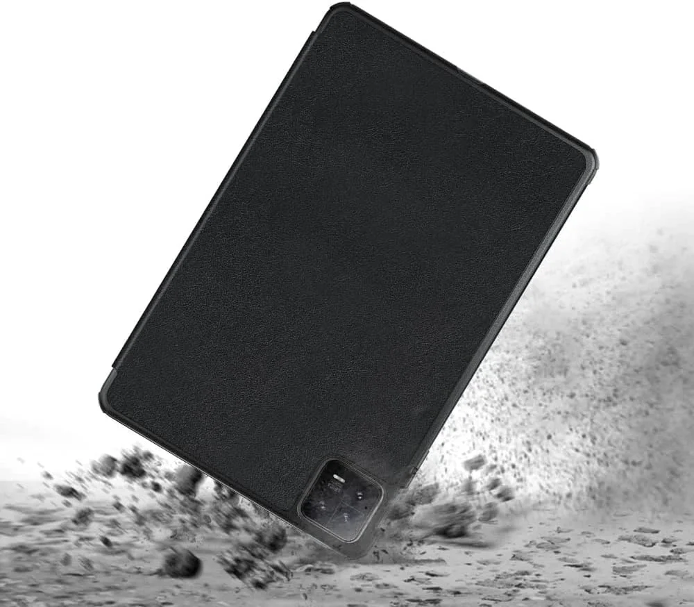 (2 عددی) مناسب برای شیائومی پد 6 / شیائومی پد 6 پرو 2023، به همراه محافظ صفحه نمایش شیشه ای حرارت دیده (1 عدد)، به همراه پایه سه تایی و کاور محافظ هوشمند باریک با قابلیت خواب و بیدار شدن خودکار (شیائومی پد 6 / شیائومی پد 6 پرو)