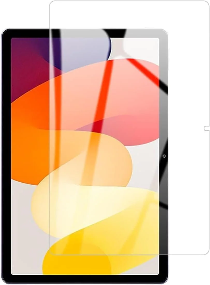 محافظ صفحه نمایش شیشه ای سازگار با تبلت شیائومی Redmi Pad SE، فیلم شیشه حرارت دیده، سختی 9H، فوق العاده شفاف، ضد خش، نصب آسان، محافظ صفحه نمایش 2.5D برای ردمی پد اس ای 11 اینچ 2023 (1 عدد)
