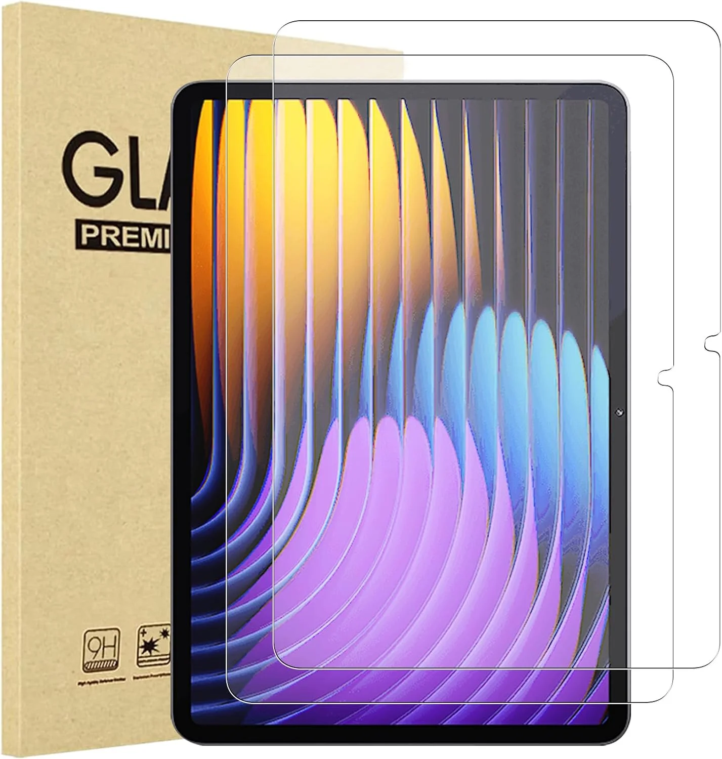 محافظ صفحه نمایش 2 عددی سازگار با تبلت شیائومی Mi Pad 7/7 Pro 11.2 اینچ 2024، فیلم شیشه ای حرارت دیده با وضوح HD و سختی 9H، مقاوم در برابر خراش و بدون حباب برای Mi Pad 7/7 Pro 2024